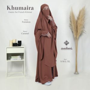 Abaya Khumaira Set French Khimar Caramel