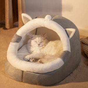 Cat Bed dog bed Cartoon Pet Bed Foldable Removable Washable Pet Sleeping Bed for Cat Dog House Pet Nest Cat Castle