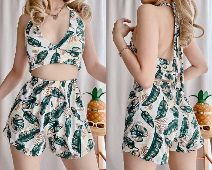 Women's Denim Romper Shorts – Summer Sleeveless Tie-Front Jean Jumpsuit With Pockets