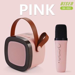 BISEN BK-002 Mini Portable Karaoke Bluetooth Speaker With Microphone Audio Integrated Microphone