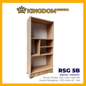 Lemari Rak Buku Serbaguna Kayu RSG 460 Putih Partikel Kokoh Kuat