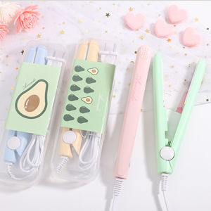 Curler & Straightener 2in1 Mini Portable Electric Splint Flat Iron Ceramic Hair Perming Hair Styling Appliance Hair Crimper HZ68