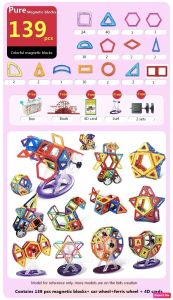 3D Magnetic Tiles Building Blocks Construction Toys Kids Stacking Blocks Set Magnetic Toy ★ Magnetic building blocks/Magnet construction toys/ Educational Toys/Birthday gift