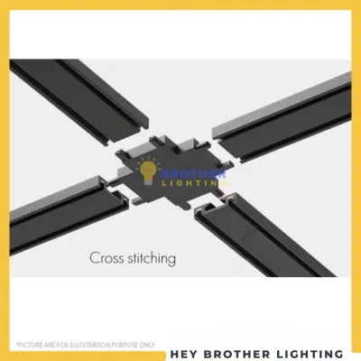 Ultra Thin Magnetic Track Light Surface Pendant Lamp Grille Folding Flood Spot Lampu Trek Magnetik