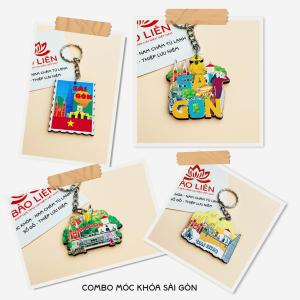 COMBO 08 Móc khóa lưu niệm Việt Nam chủ đề Sài Gòn - Tiết kiệm 20%