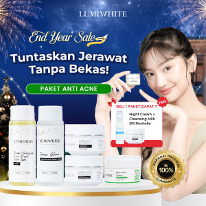 (SALE) LUMIWHITE - Paket Acne Care Lengkap [BPOM](FREE 1 NIGHTCREAM+CLEANSINGMILK DR ROCHELLE)