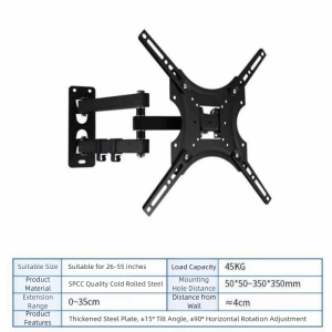 GOLDMINES Cantilever Type TV Monitor Bracket Swivel Tilt Rotation Extendable Arm TV Screen Holder Practical Heavy Duty LCD LED Monitor Bracket for Home