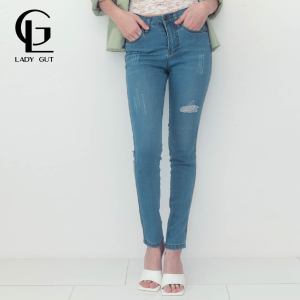 กางเกงยีนส์ผู้หญิงแบรนด์ LadyGut รุ่น Snatched สี Cool Blue