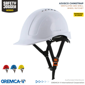 Safety Jogger AJUSCO CHINSTRAP Ventilated ABS Safety Helmet 6-Point Wheel Ratchet ANSI Z89 Type 1