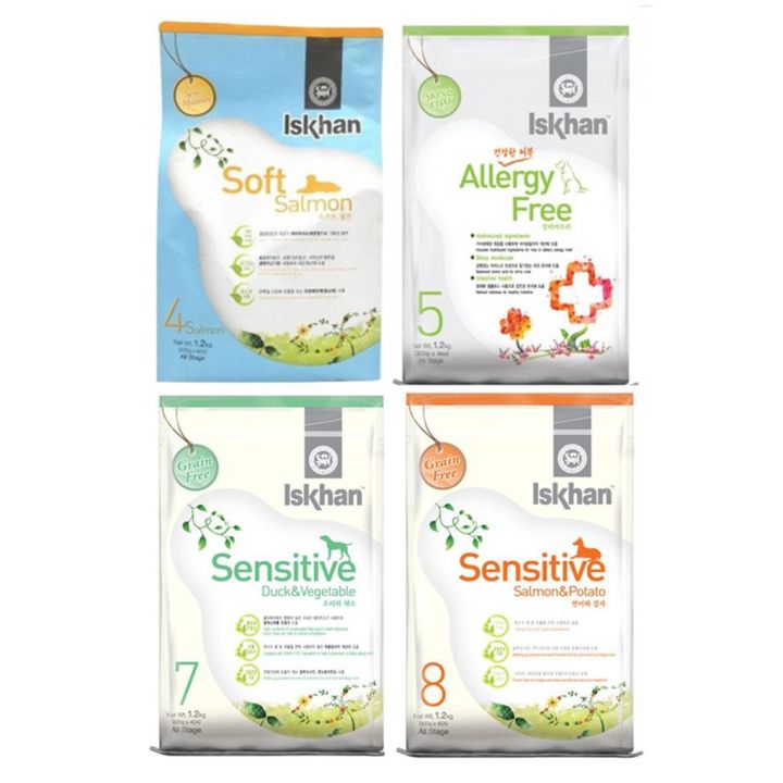 ISKHAN KOREAN DOG FOOD 6KG (SOFT SALMON,PERFORMANCE ,ALLERGY FREE ,SENSITIVE ,SOFT) Lazada