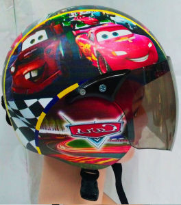 JLZ - Helm Anak Bogo umur 2 - 7 tahun  Retro Klasik Full Kulit Printing Imut Lucu /helm anak karakter - Rossi