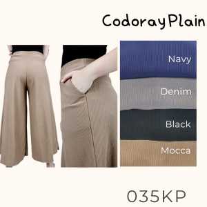 Celana Kulot Panjang Jumbo Bahan Codoray Plain All Size - Queens Fashion