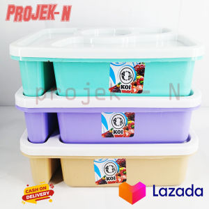 Tempat Makan Anak / Lunch Box 4 Sekat Anti Tumpah Warna Pastel / Kotak Bekal / Bento