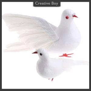 [Creative] Artificial Simulation Peace Dove Foam Feather Birds Wedding Crafts Ornament
