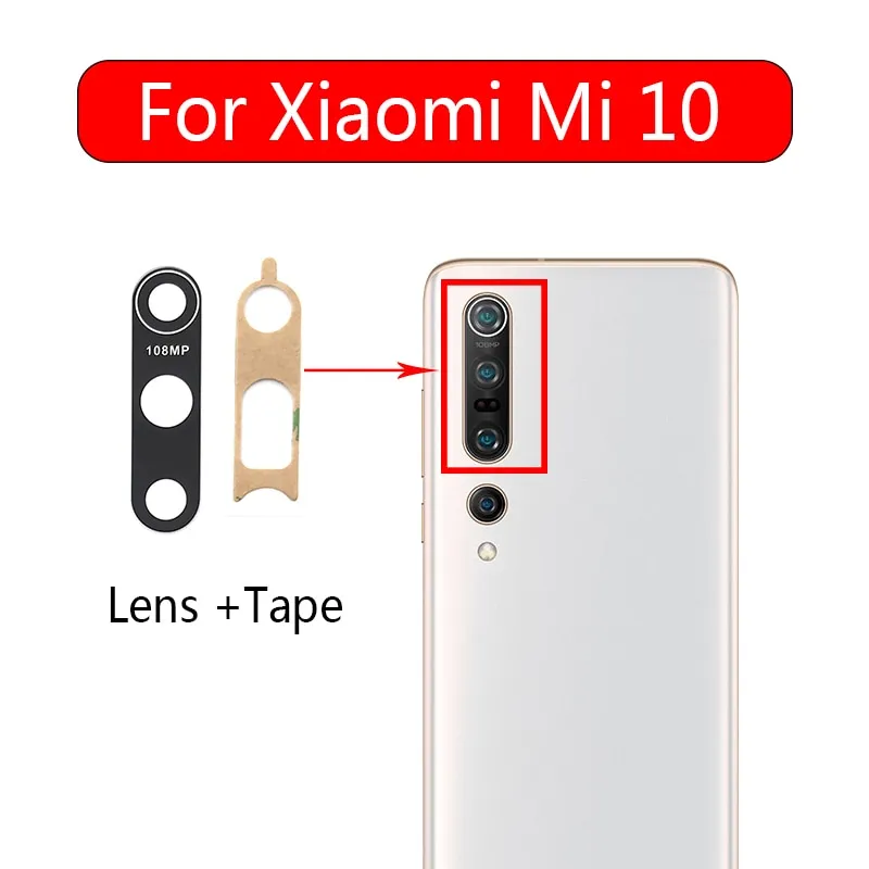 Lentille De Caméra Arrière + Cadre Pour Xiaomi Redmi Note 10 5G / 10T 5G - Neuf En Noir