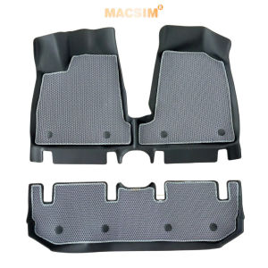 Thảm ô tô(sd3) 2 lớp dạng lưới lục giác Vinfast VF3 (ghi) - bề mặt cao su siêu sạch - Macsim