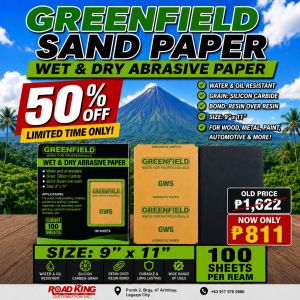 GREENFIELD WET & DRY ABRASIVE SANDPAPER | WATERPROOF SAND PAPER FOR METAL WOOD PLASTIC AUTOMOTIVE & DIY | ASSORTED GRIT