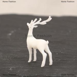 [COD] Home Fashion 1Pc Mini Resin Deer Christmas Forest Elk White Dessert Table Decor Merry Christmas Decor For Home Kids New Year Gift