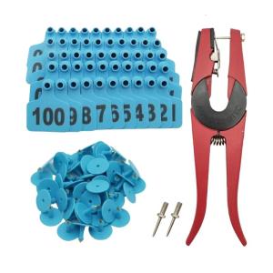 100Pcs tai con vật Đánh Dấu Bộ Dụng Cụ Với Kìm Cho Chăn Nuôi Nhận Dạng in kỹ thuật số Nubmered Đánh Dấu Cho Gia Súc Cừu Lợn