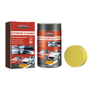 Rayhong Car Plastic Parts Auto Restoration Agent Plastic Leather Parts Dashboard Trim Polish Restorer Cream For Car Accessories Car Interior Retreading Cream Automotive Instrument Panel Cleaning Dust Decontamination Polishing Maintenance Cream 100g
