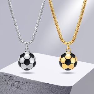 ⚽Esther 3D Football Necklace for Men Stainless Steel Necklace Casual Scoocer pendant 18k pawnable gold necklace pawnable 18k gold pawnable jewelry Sports Lover Boys gifts ideas for MEN silver necklace for men Fashion Pendants couple necklace