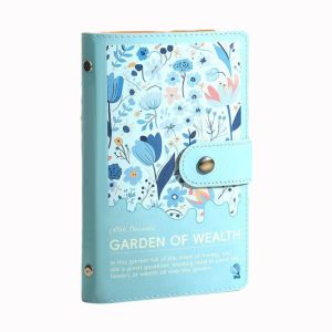 SWEET TIM Leather 100 Envelopes Saving Money Binder Cash Envelopes Refillable Money Budget Planner Binder Portable ic Buckle Cash Organize Notebook Money Planners