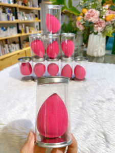 Bông mút trang điểm hình giọt nước chất lượng cao có hộp đựng tán mềm mịn