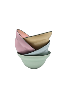 Luzerne Tin Tin Mix Color Bowls  (4/Pack - 13cm /15cm)