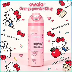 Authentic OWALA × Hello Kitty FreeSip 24oz/32oz - Tumbler Stainless Steel Bottle with Cute Straw