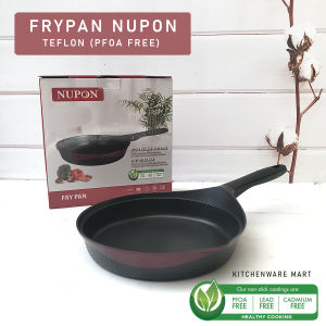 Fry Pan Nupon 24 cm Anti Lengket PFOA Free Wajan Anti Lengket Kompor Induksi Gas Teflon Anti Lengket Ori Teplon Teflon Anti Lengket Wajan Anti Lengket Teplon Serbaguna Teflon Buat Kulit Risol Teflon Marble