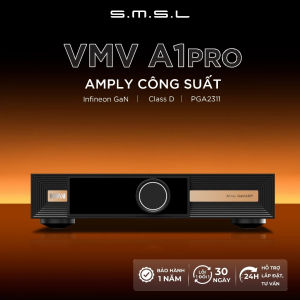SMSL VMV A1 Pro GaN Power Amplifier – hỗ trợ chế độ stereo/mono sở hữu khả năng xử lý âm thanh chính xác và tương thích với nhiều loại loa cao cấp