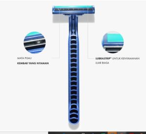 Alat Cukur Jenggot 2 Mata Pisau Alat Pencukur Kumis Serbaguna