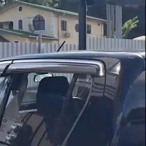 Toyota Hilux 2016 to 2026 INJECTION TYPE Window Door Rain Visor Black w/ Chrome Lining Thailand Quality Car Accessories
