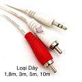 Dây 3.5 ly sang 2 đầu hoa sen, 01 dây dài 5m 3ly ra av dây phát nhạc điện thoại máy tính latop tivi pc. 