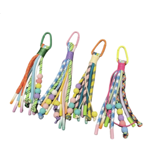 Bện tay đầy màu sắc Keychain Dây treo trang trí mặt dây chuyền móc treo chìa khóa với nét duyên dáng dân tộc độc đáo cho các phím điện thoại và túi xách