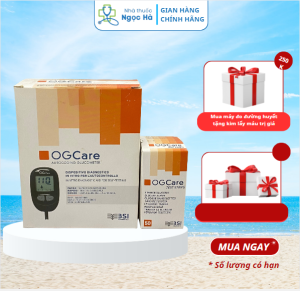 Máy đo đường huyết OGCare máy thử tiểu đường tại nhà ( tặng kèm kim lấy máu)