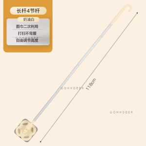 OHHDEER 118CM Mini Flat Mop Disposable Face Towel Mop Dry & Wet Multi Surface Cleaner Hanging Handle