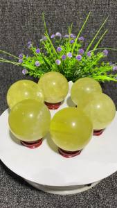Natural Citrine Crystal Ball Yellow Quartz Energy Healing Stone Gemstone Home Room Decoration Gift