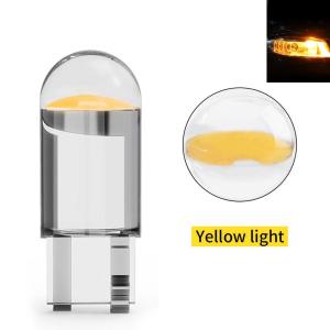 【WOKEN】10PCS Car LED T10 W5W COB Glass Core Reading Dome Light Multifunctional Width Light Signal Integrated Light 7 Color Wedge License Plate Light