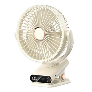 Oscillating Clip Fan USB Rechargeable 5 Adjustable Speeds Lightweight Portable Cooling Device For Computer Car