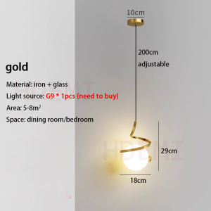 Nordic Design Pendant Light LED Dining Room Hanging Lamp Indoor Living Room Bedside Staircase Lamp Decor