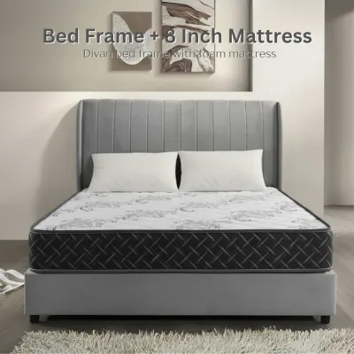 [Package] Furniture Direct LIVERPOOL Queen Bed With 8 Inch Foam Mattress