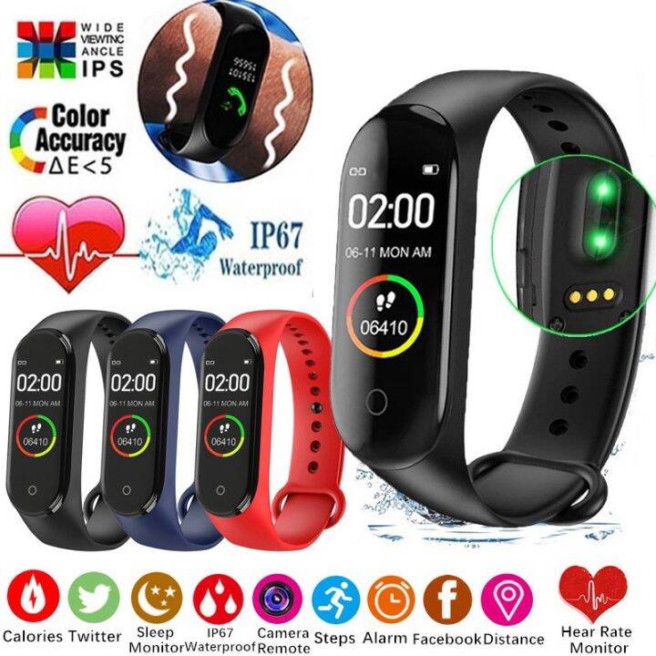 M5 SMART WATCH BLUETOOTH IP67 TAHAN AIR RELO M3 SMART BAND PELACAK