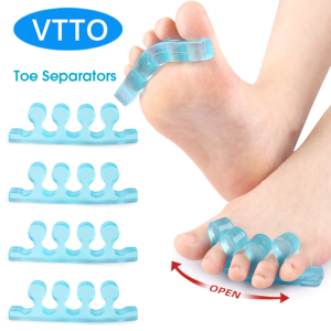 VTTO 2Pcs Silicone Toe Separator Fingers Feet Toe Spreader Hallux Valgus Bunion Corrector Toe Straightener Corrector Finger Separators