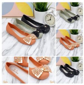 Terlaris Sepatu Cantik Yodra / Lyodra Brynlees Flat Jelly Shoes Import LDR207 Real Pict/Import Premium Quality/Kado Unik