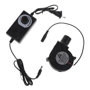 US Plug Powered Outdoor Cooking BBQ Fan Charcoal Air Blower Portable Barbeque Air Blower for Barbecue Picnic Camping Hiking