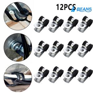 Brake Pipe Clips 3/16 Inch Rubber Lined P-Clips For Brake Lines Zinc Alloy Mounting Hardware Pack Of 12