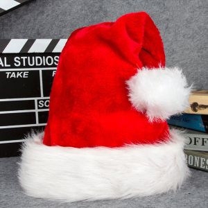 MKEB For Adult Children Thicken Classic Santa Claus Cap Plush Christmas Hat Festival Supplies