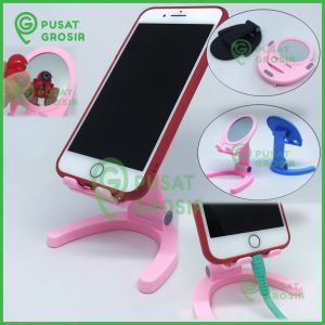 Stand Handphone HD47 HD-47 Make Up Mirror Phone Holder cermin Kaca 3 IN 1 Original alat penyangga hp di meja dudukan hape Lipat - PUSATGROSIR AKSESORIS