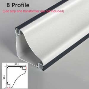 LED Strip Aluminum Profile Living Room Free Standing Ceiling Corner Linear Lamp Bedroom LED Ceiling Molding Luminous Indoor Bar Strip